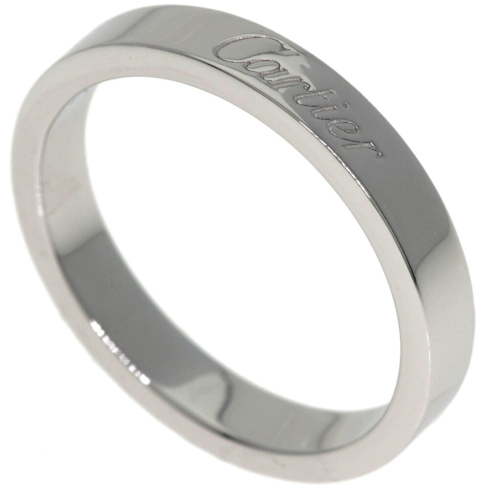 Cartier C de #50 Ring, Platinum PT950, Women's, CARTIER